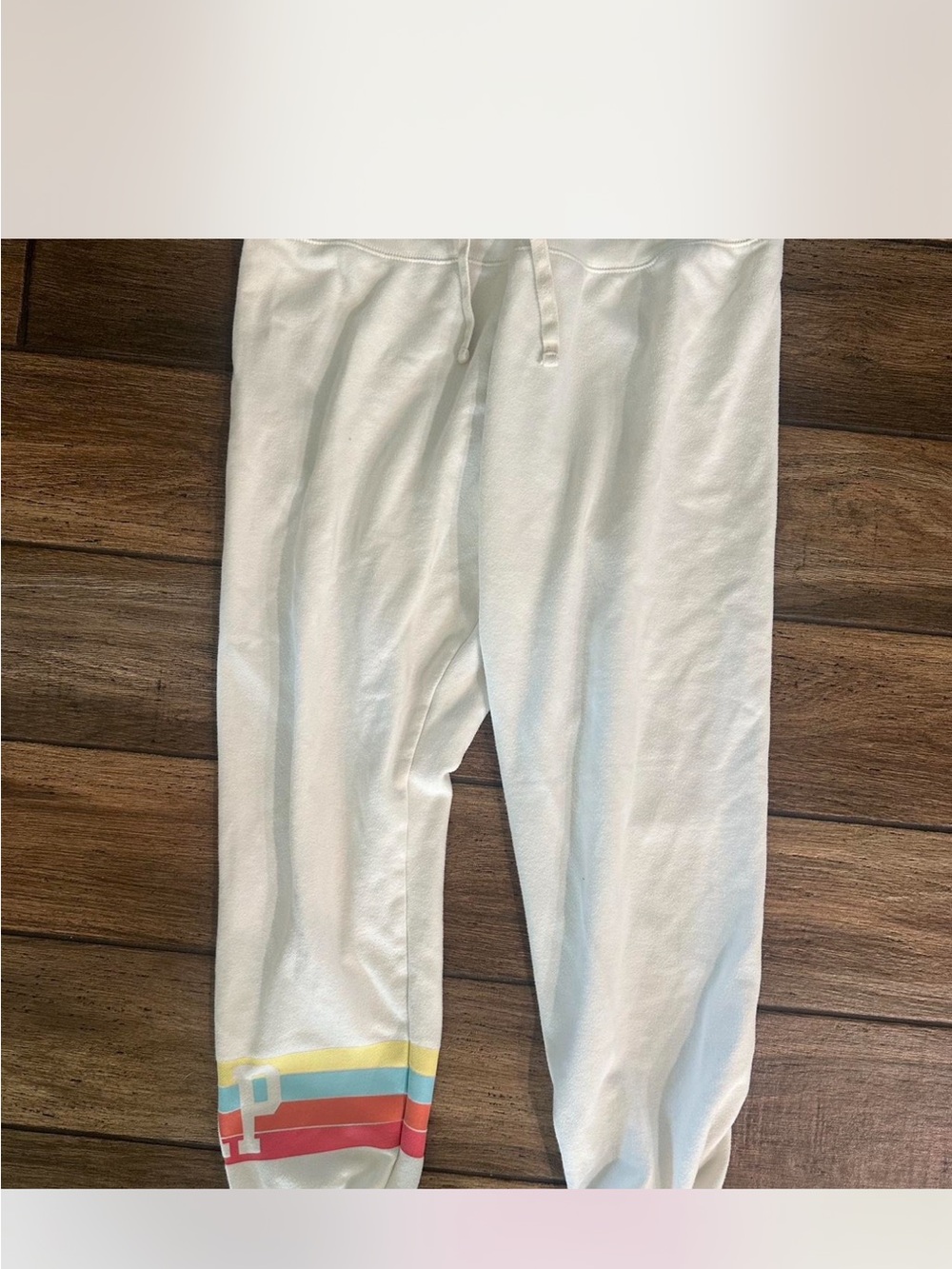 GAP Women's White Drawstring capri joggers